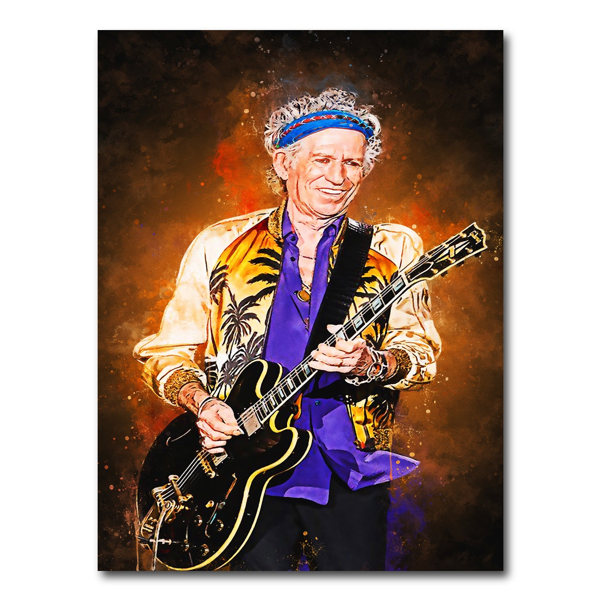 AUTO-MOCKUP WHITE | Keith Richards Painting | 1 Piece | Gallery Wrap Canvas | group=3x4