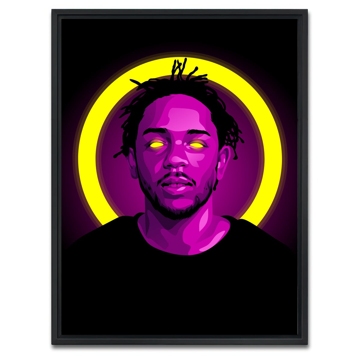 AUTO-MOCKUP WHITE | Kendrick Lamar | 1 Piece | Black Framed Canvas | group=3x4