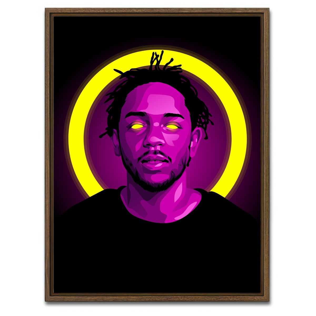 AUTO-MOCKUP WHITE | Kendrick Lamar | 1 Piece | Walnut Framed Canvas | group=3x4