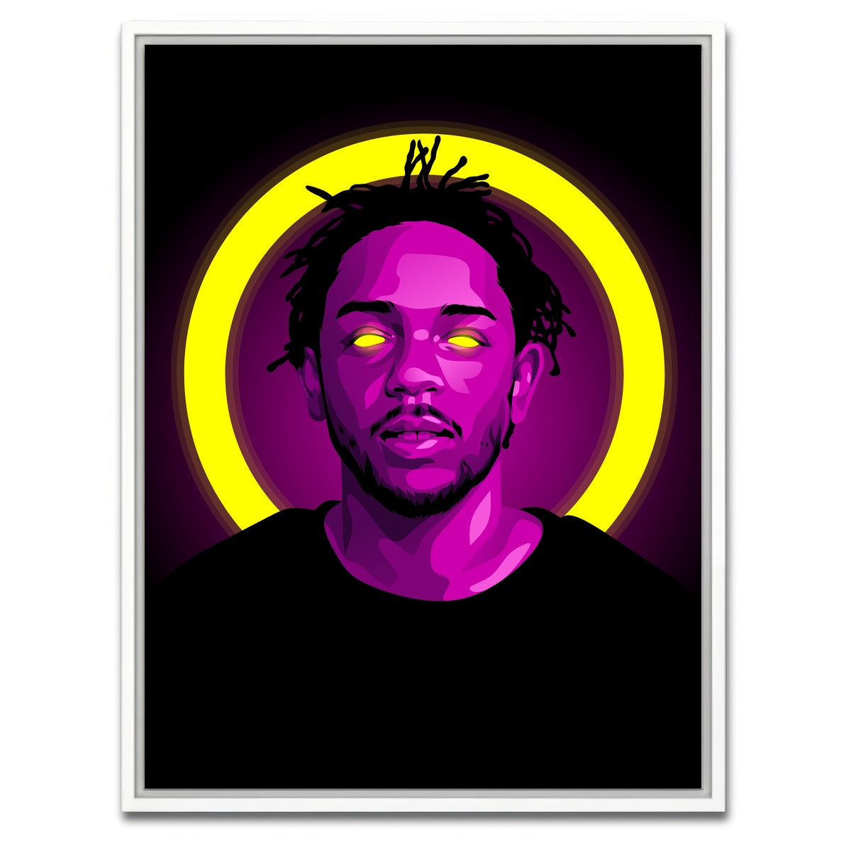 AUTO-MOCKUP WHITE | Kendrick Lamar | 1 Piece | White Framed Canvas | group=3x4
