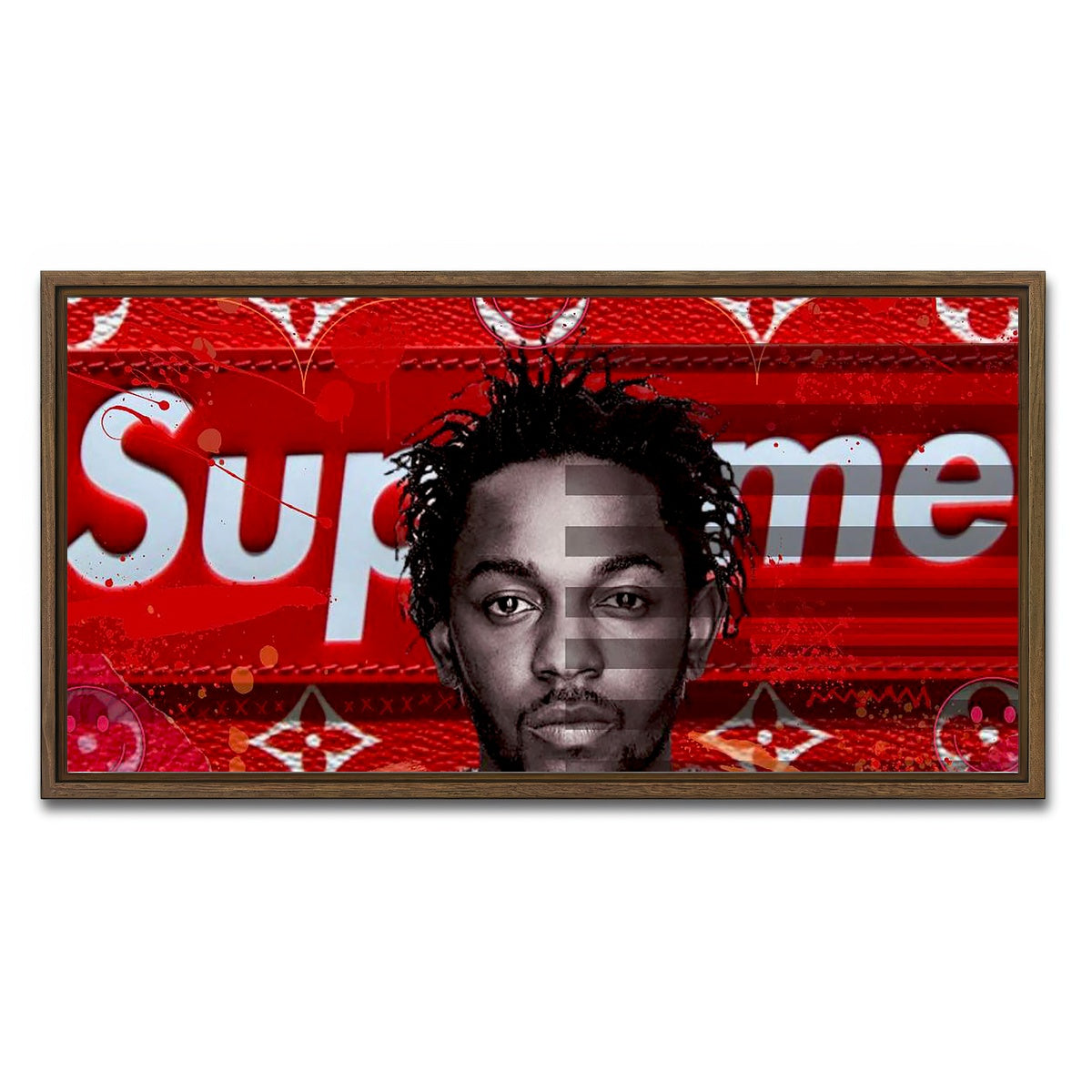 AUTO-MOCKUP WHITE | Kendrick Supreme | 1 Piece | Walnut Framed Canvas | group=2x1