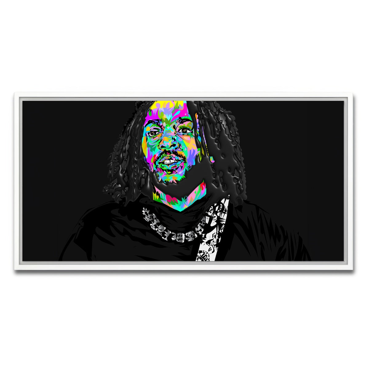 AUTO-MOCKUP WHITE | Kendrick Thorns | 1 Piece | White Framed Canvas | group=2x1