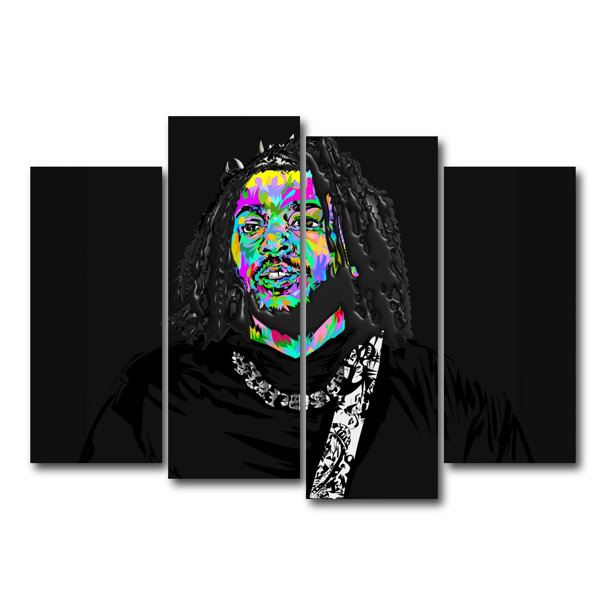 AUTO-MOCKUP WHITE | Kendrick Thorns | 4 Piece | Gallery Wrap Canvas | group=4_normal