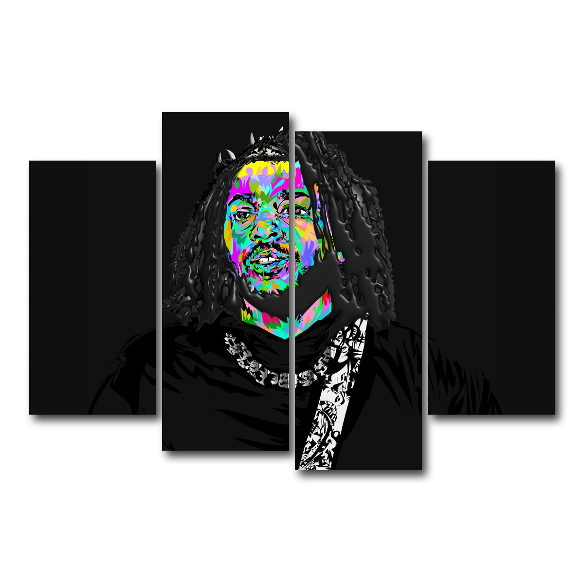 AUTO-MOCKUP WHITE | Kendrick Thorns | 4 Piece | Gallery Wrap Canvas | group=4_short