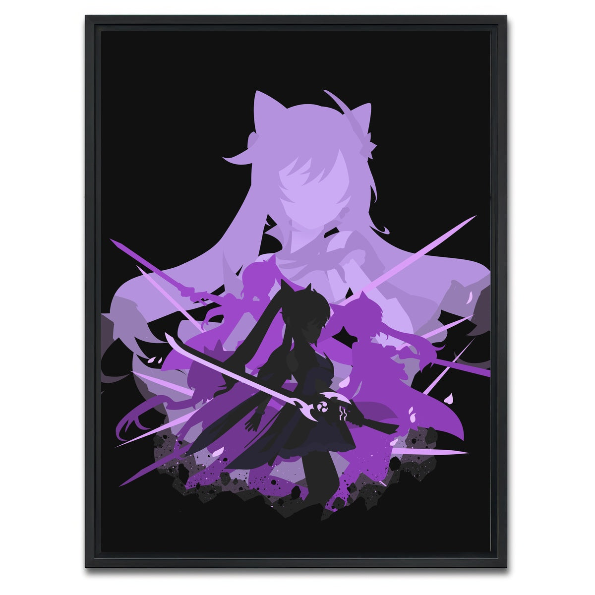 AUTO-MOCKUP WHITE | Keqing | 1 Piece | Black Framed Canvas | group=3x4
