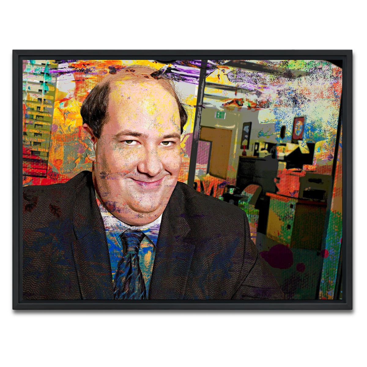 AUTO-MOCKUP WHITE | Kevin - The Office | 1 Piece | Black Framed Canvas | group=4x3