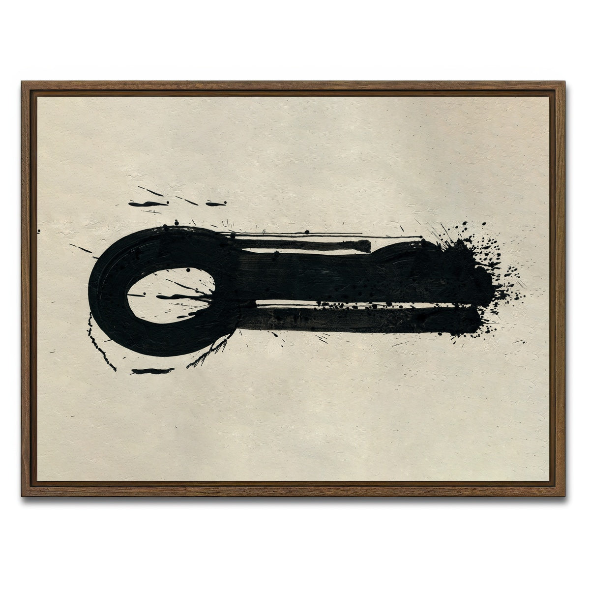 AUTO-MOCKUP WHITE | Key Black | 1 Piece | Walnut Framed Canvas | group=4x3