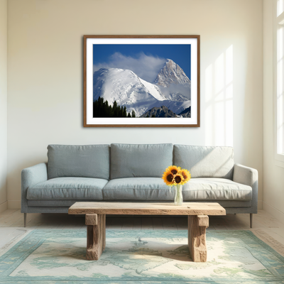 AUTO-MOCKUP ROOM | Khan Tengri and Bayankol Peaks Wall Art