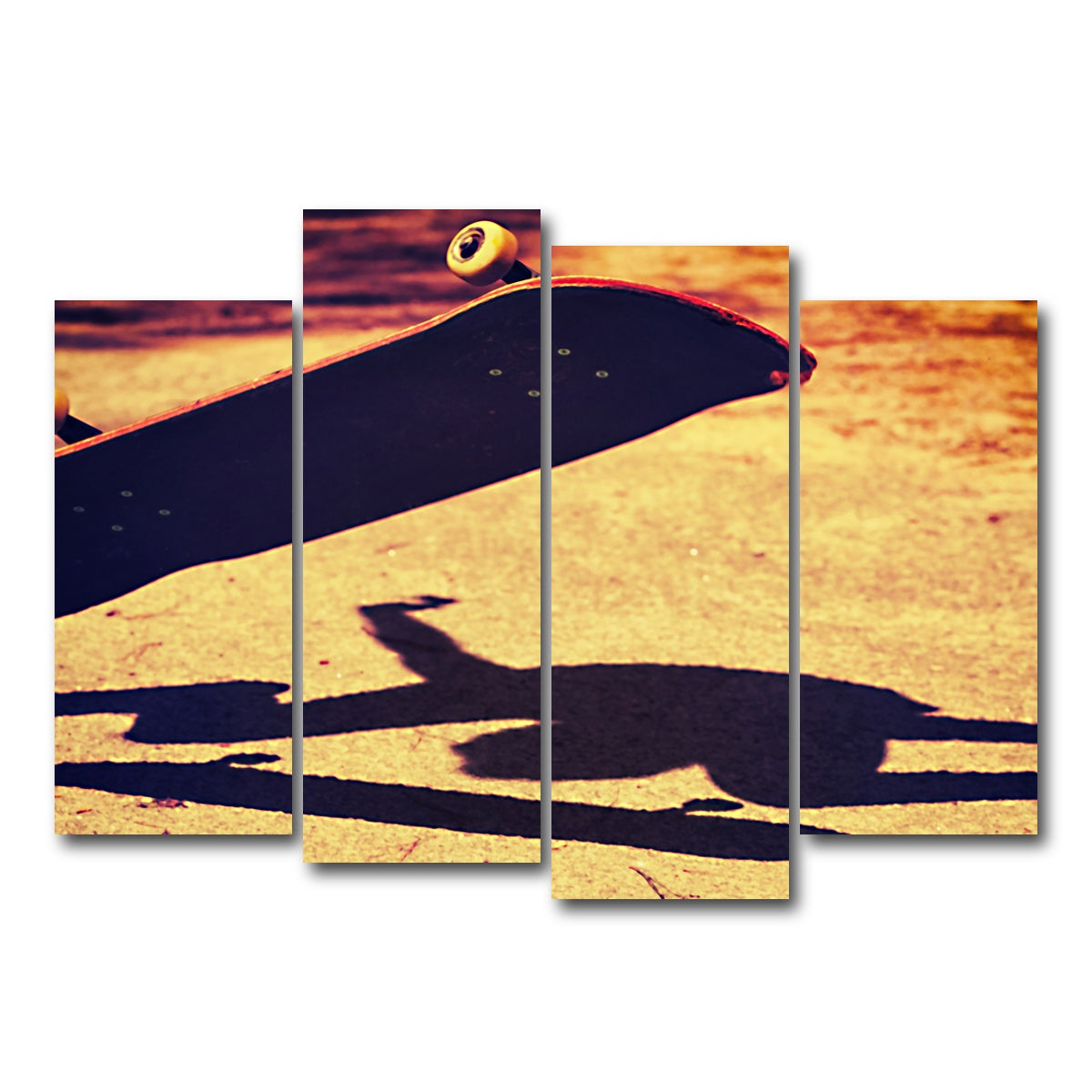 AUTO-MOCKUP WHITE | Kickflip | 4 Piece | Gallery Wrap Canvas | group=4_normal