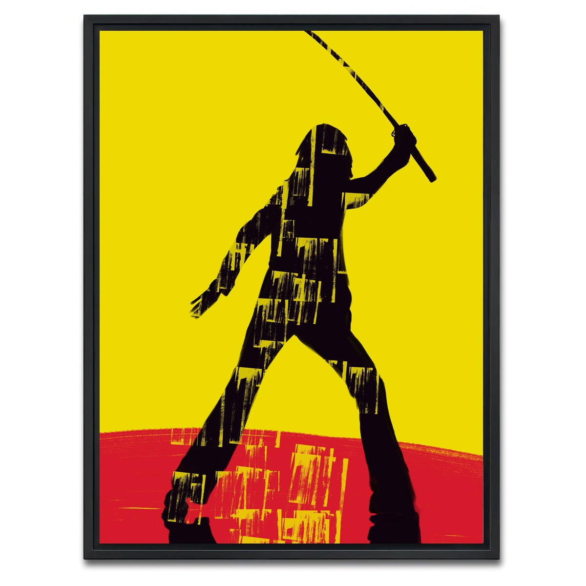 AUTO-MOCKUP WHITE | Kill Bill Silhouette | 1 Piece | Black Framed Canvas | group=3x4