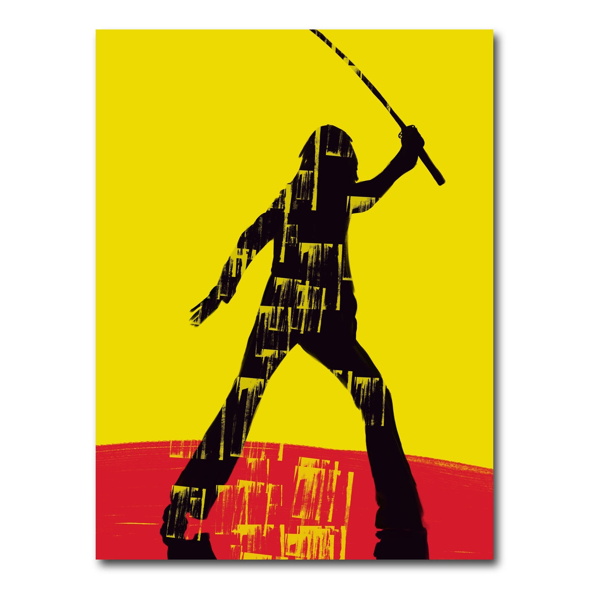 AUTO-MOCKUP WHITE | Kill Bill Silhouette | 1 Piece | Gallery Wrap Canvas | group=3x4