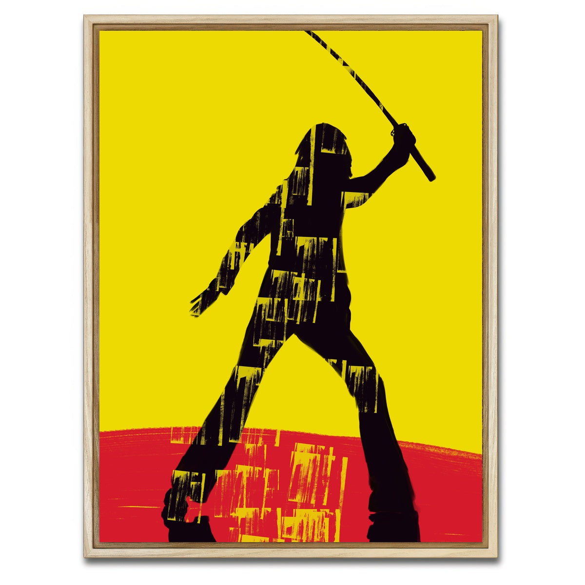 AUTO-MOCKUP WHITE | Kill Bill Silhouette | 1 Piece | Natural Framed Canvas | group=3x4