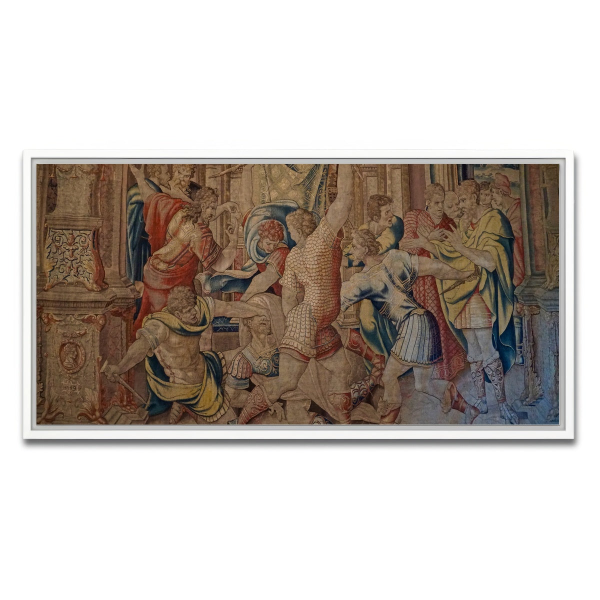 AUTO-MOCKUP WHITE | Killing of Caesar Tapestry | 1 Piece | White Framed Canvas | group=2x1