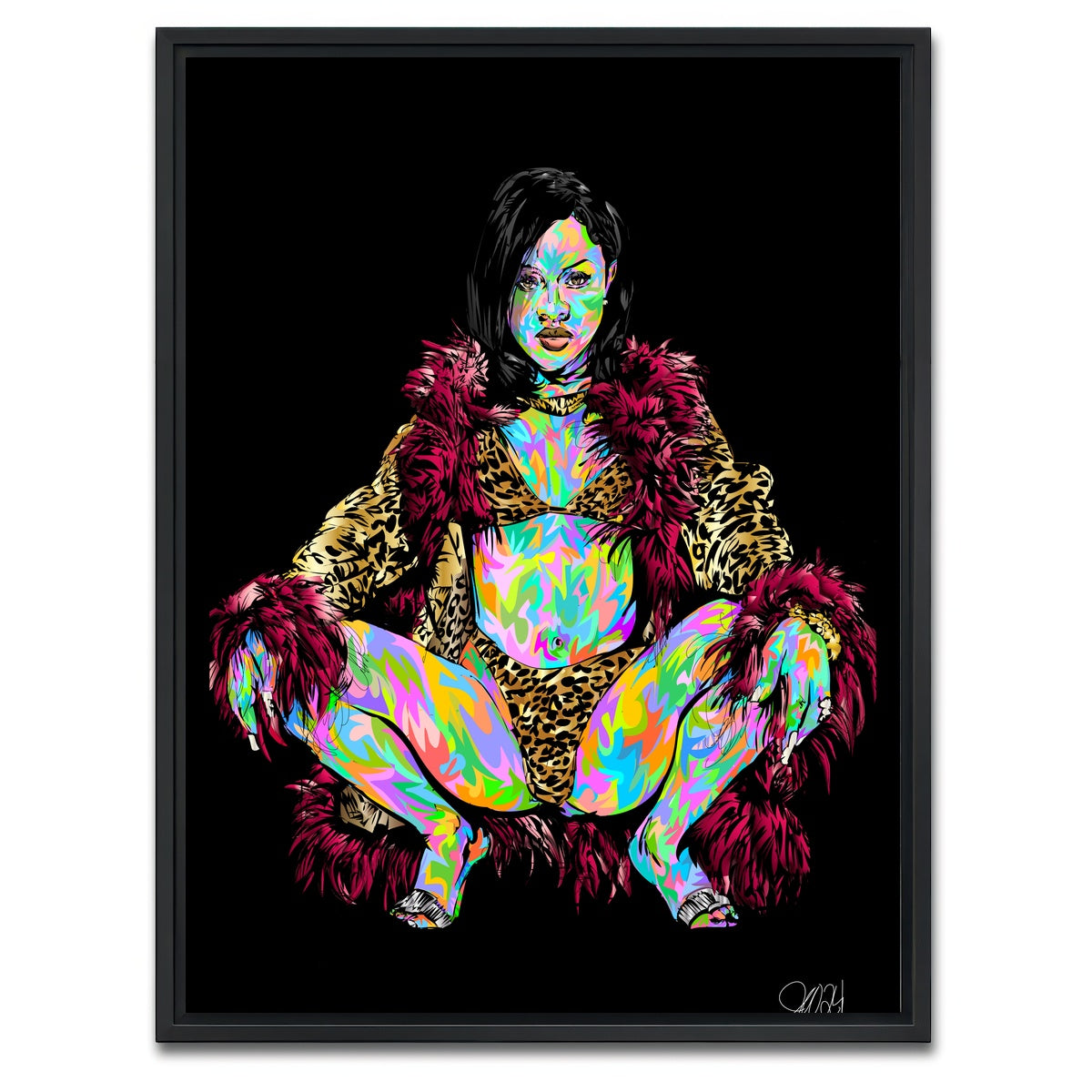 AUTO-MOCKUP WHITE | Kim Hard Core | 1 Piece | Black Framed Canvas | group=3x4