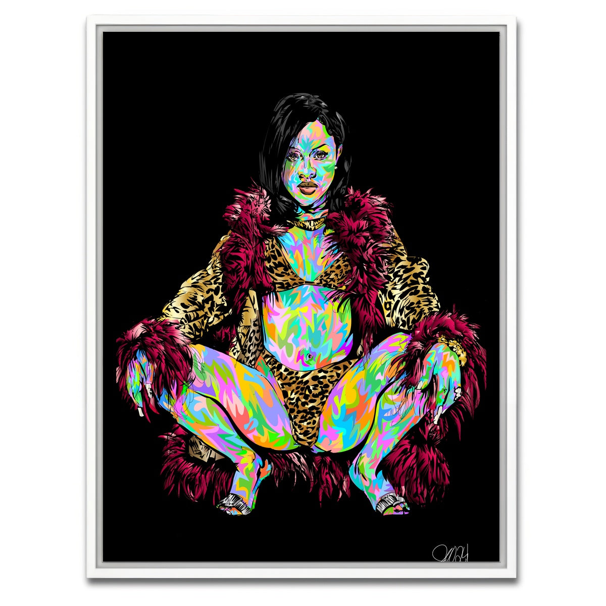 AUTO-MOCKUP WHITE | Kim Hard Core | 1 Piece | White Framed Canvas | group=3x4