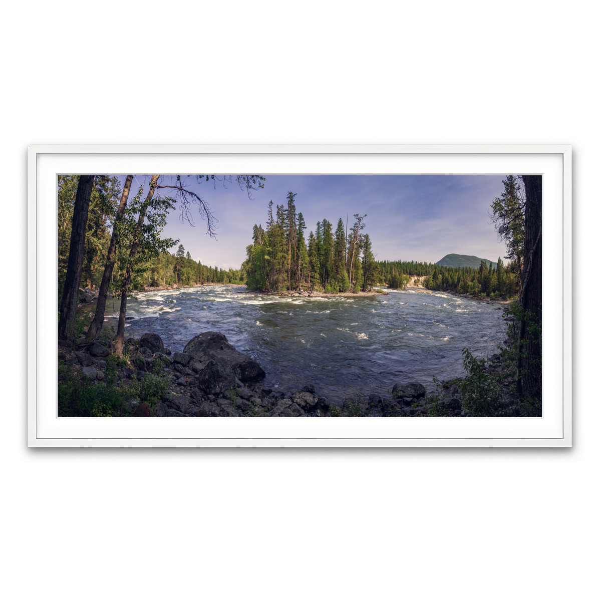 Framed Print 2x1 White