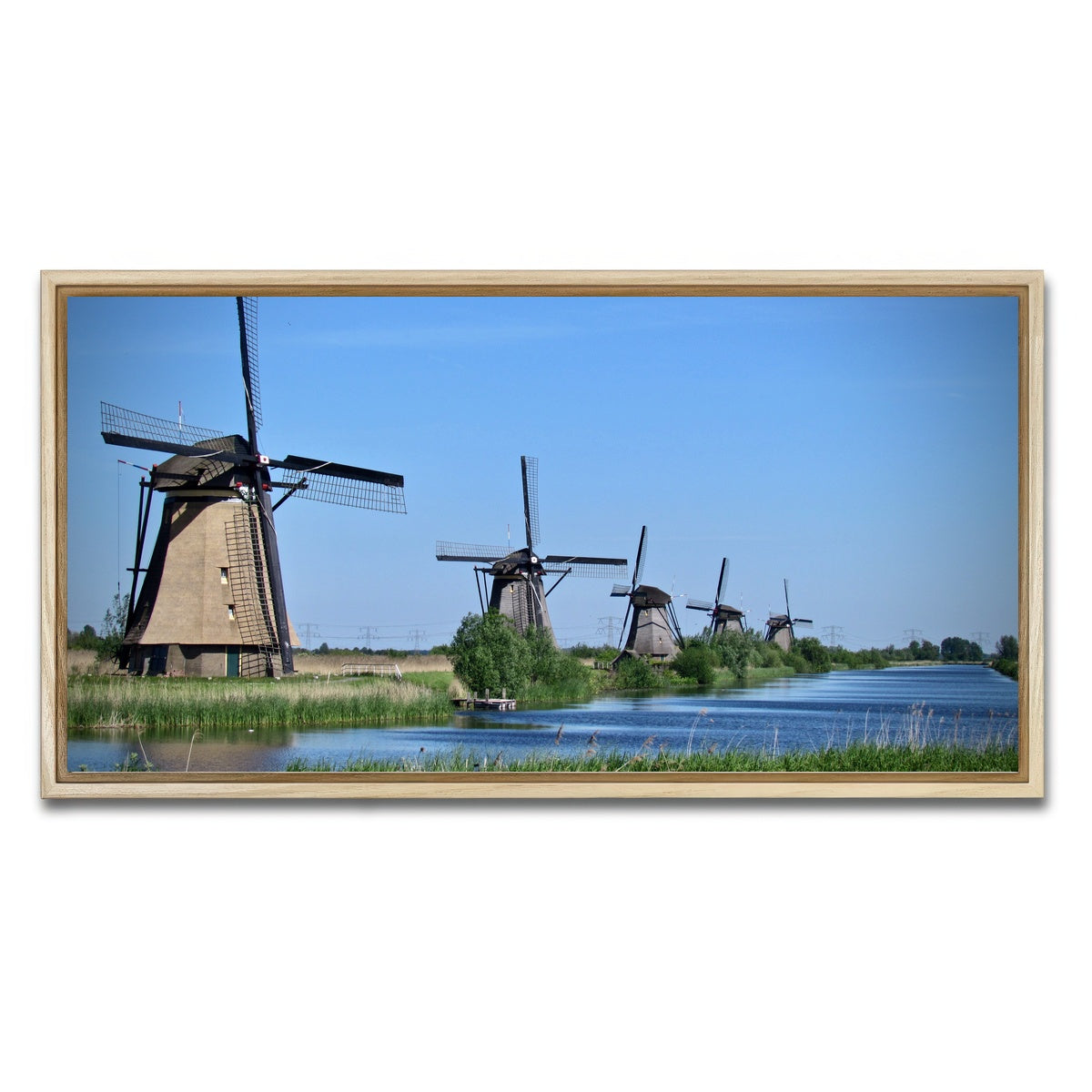 AUTO-MOCKUP WHITE | Kinderdijk, Netherlands | 1 Piece | Natural Framed Canvas | group=2x1