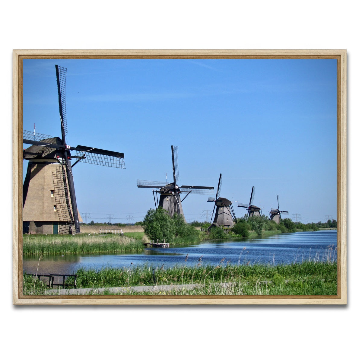 AUTO-MOCKUP WHITE | Kinderdijk, Netherlands | 1 Piece | Natural Framed Canvas | group=4x3
