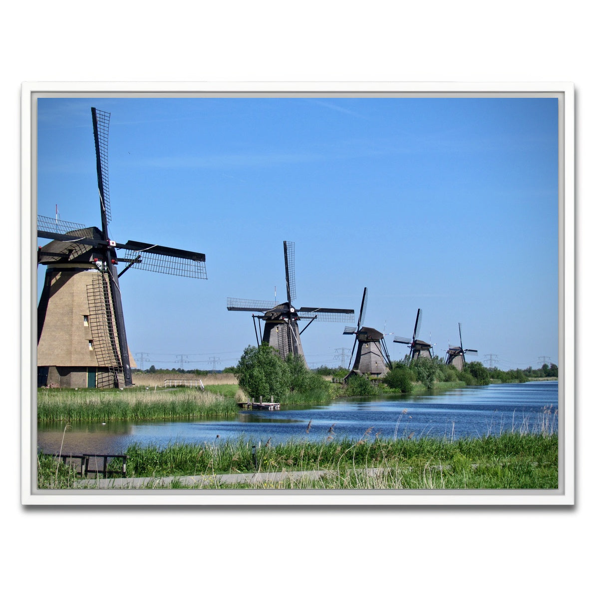 AUTO-MOCKUP WHITE | Kinderdijk, Netherlands | 1 Piece | White Framed Canvas | group=4x3