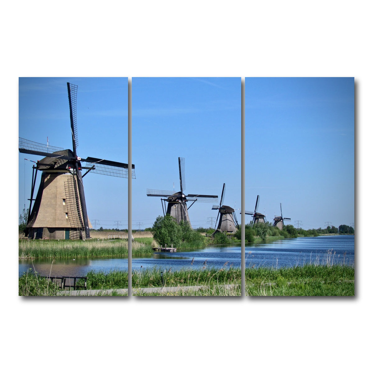 AUTO-MOCKUP WHITE | Kinderdijk, Netherlands | 3 Piece | Gallery Wrap Canvas | group=12x24