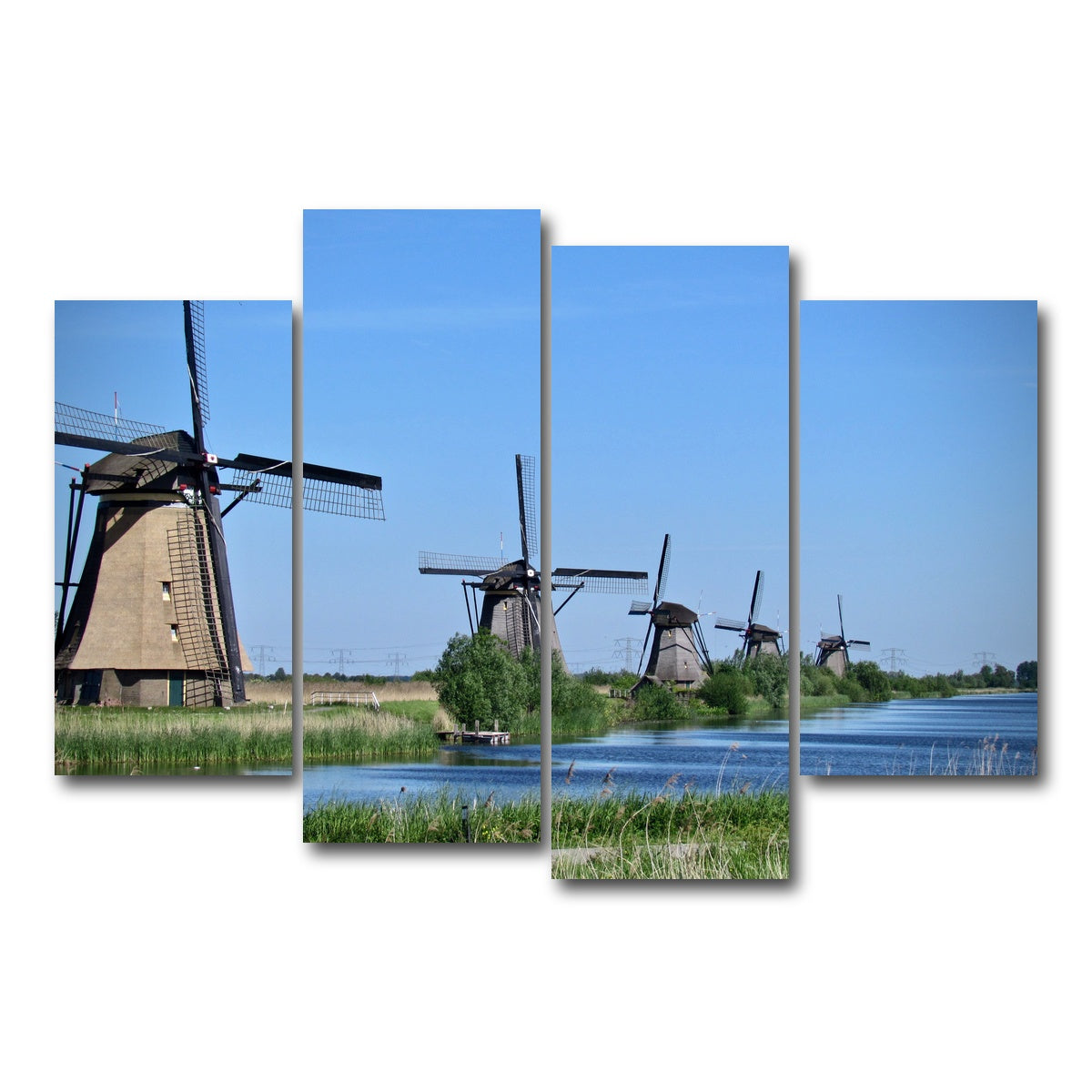 AUTO-MOCKUP WHITE | Kinderdijk, Netherlands | 4 Piece | Gallery Wrap Canvas | group=4_short