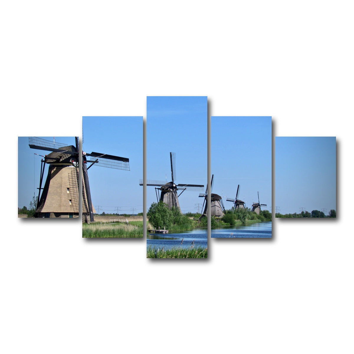 AUTO-MOCKUP WHITE | Kinderdijk, Netherlands | 5 Piece | Gallery Wrap Canvas | group=5_short