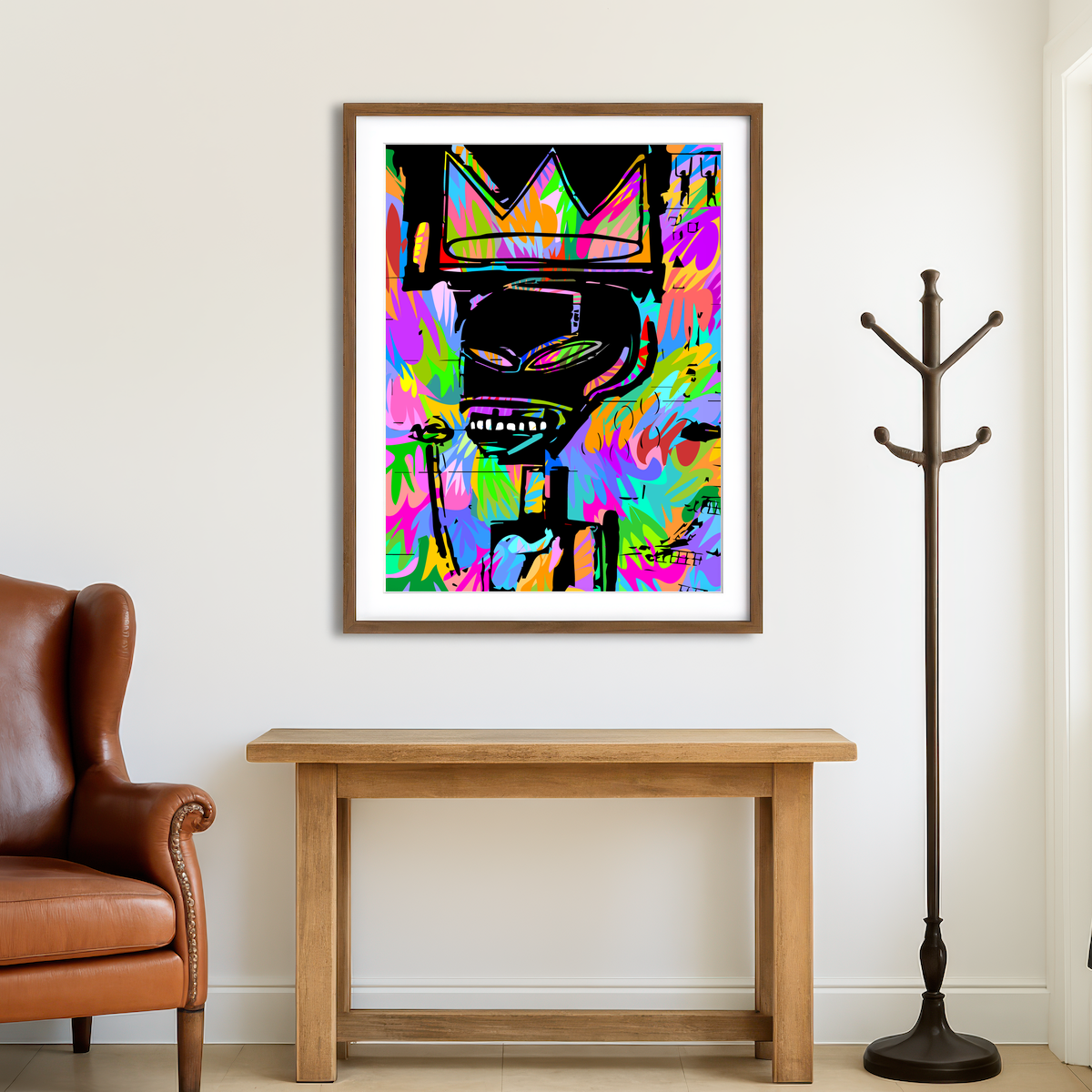 AUTO-MOCKUP ROOM | King Basquait Wall Art