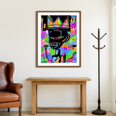 AUTO-MOCKUP ROOM | King Basquait Wall Art
