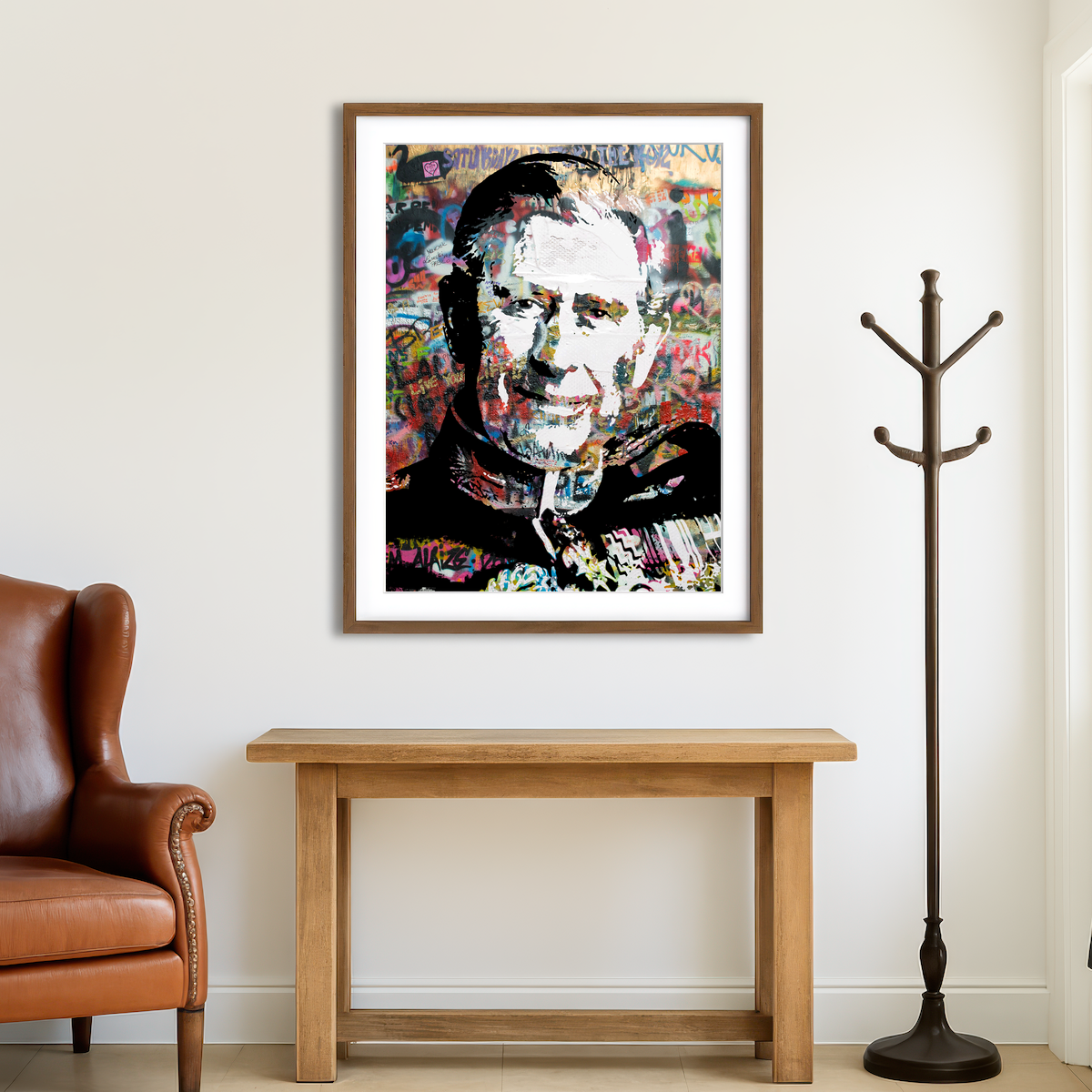 AUTO-MOCKUP ROOM | King Charles Graffiti Wall Art