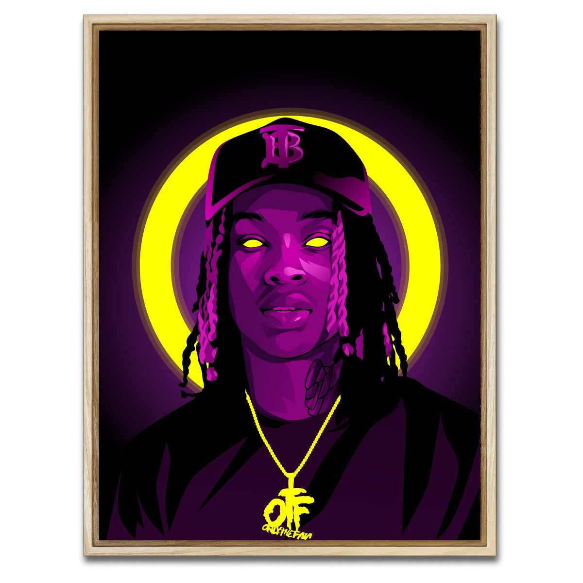 AUTO-MOCKUP WHITE | King Von Purple | 1 Piece | Natural Framed Canvas | group=3x4