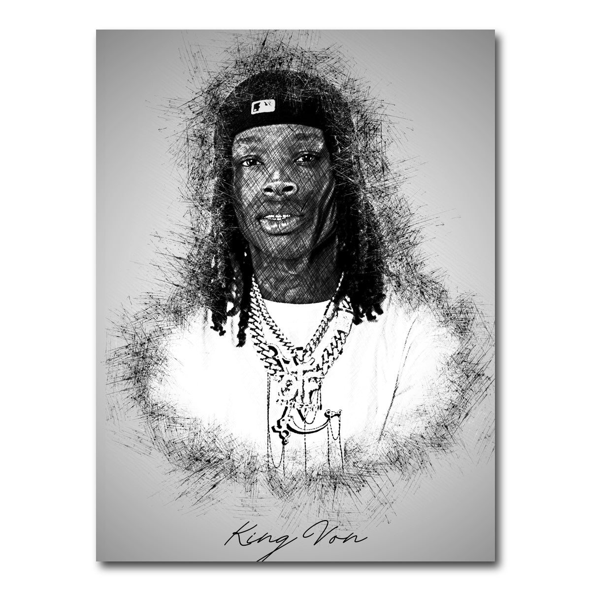 AUTO-MOCKUP WHITE | King Von | 1 Piece | Gallery Wrap Canvas | group=3x4
