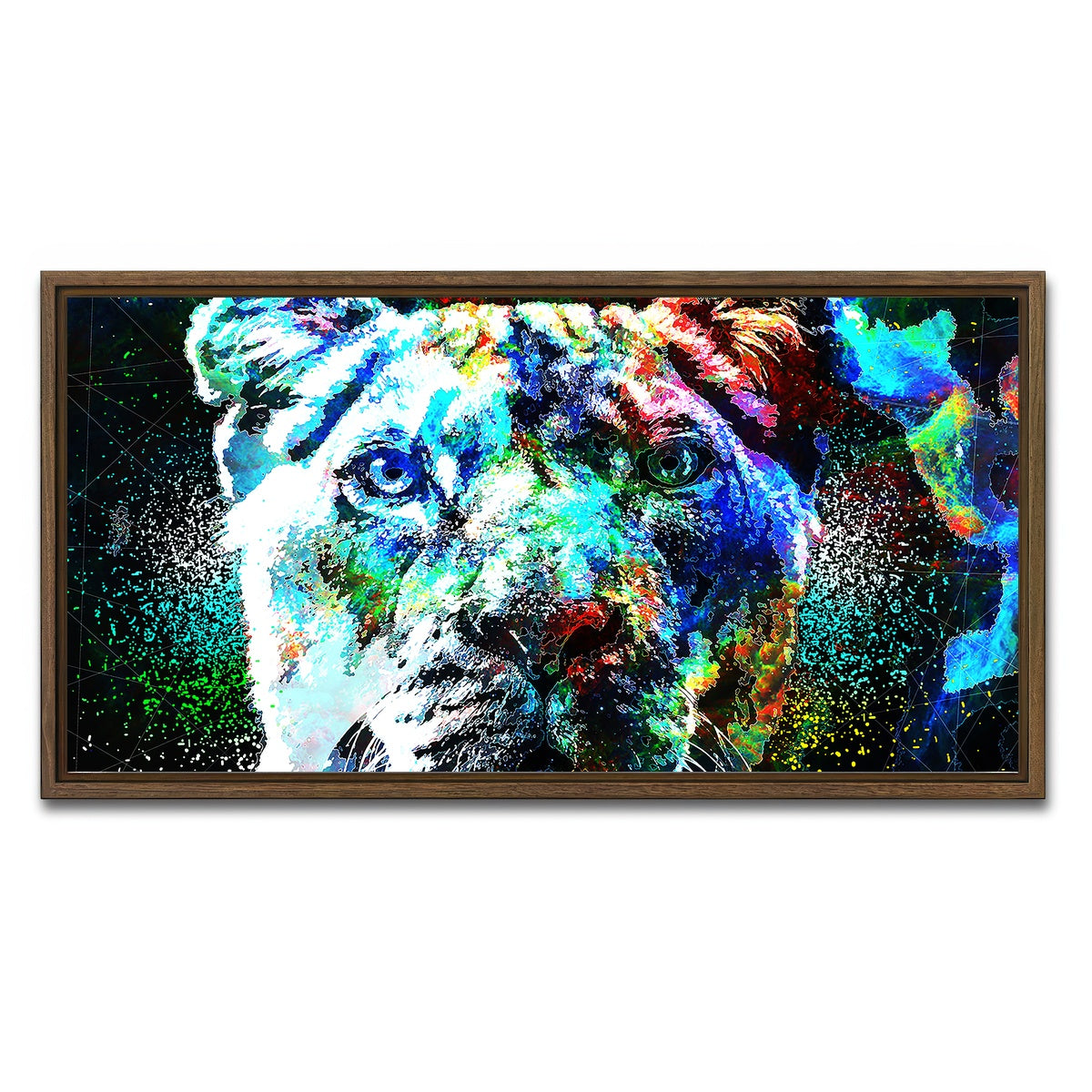 AUTO-MOCKUP WHITE | King of Beast | 1 Piece | Walnut Framed Canvas | group=2x1