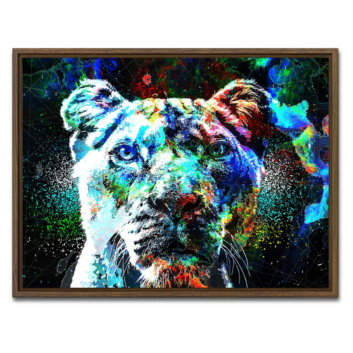 AUTO-MOCKUP WHITE | King of Beast | 1 Piece | Walnut Framed Canvas | group=4x3