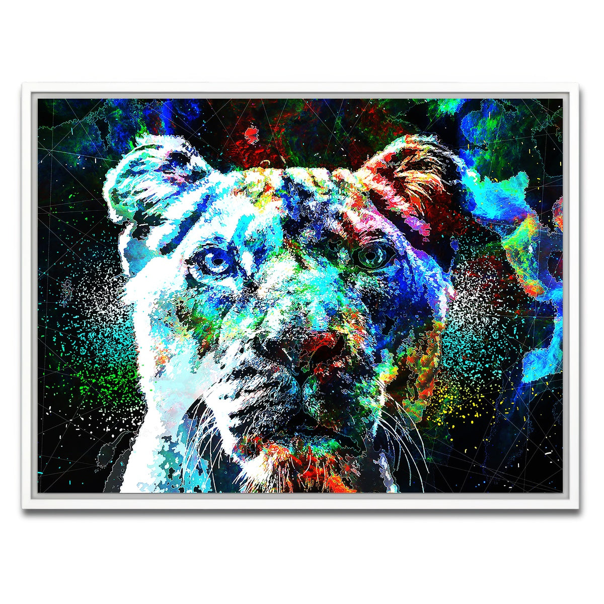 AUTO-MOCKUP WHITE | King of Beast | 1 Piece | White Framed Canvas | group=4x3