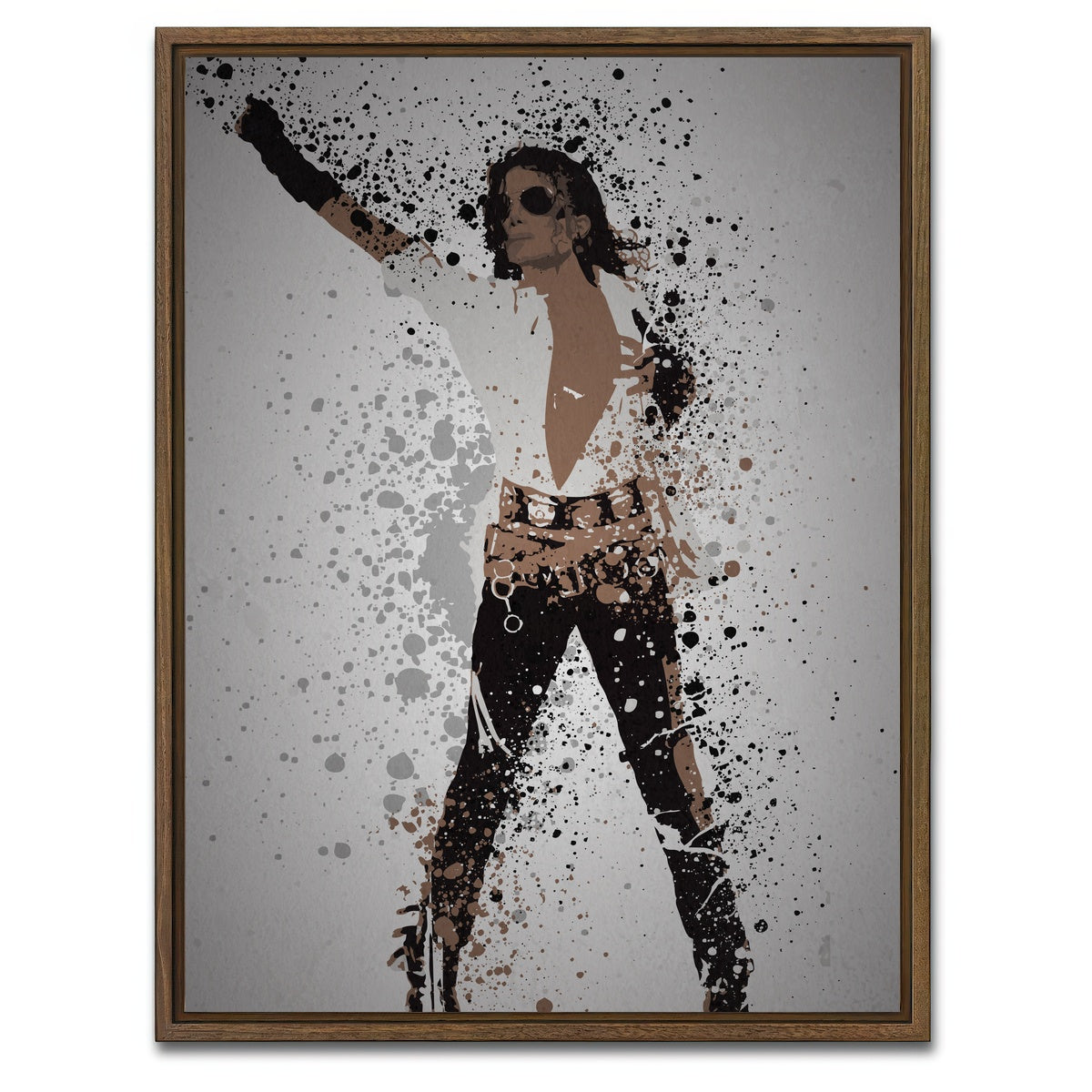 AUTO-MOCKUP WHITE | King of Pop | 1 Piece | Walnut Framed Canvas | group=3x4