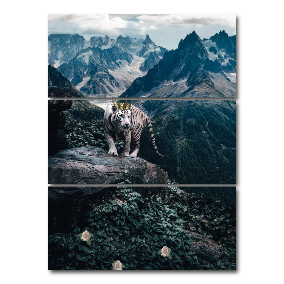 AUTO-MOCKUP WHITE | King of the Valley | 3 Piece | Gallery Wrap Canvas | group=8x18_stacked