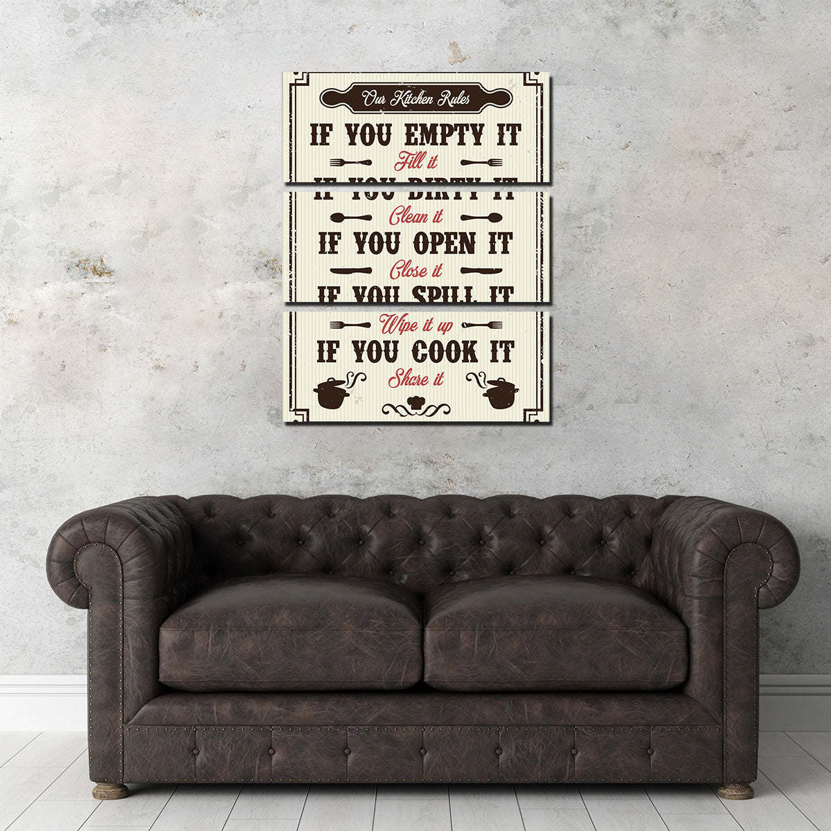 Kitchen Rules Wall Art