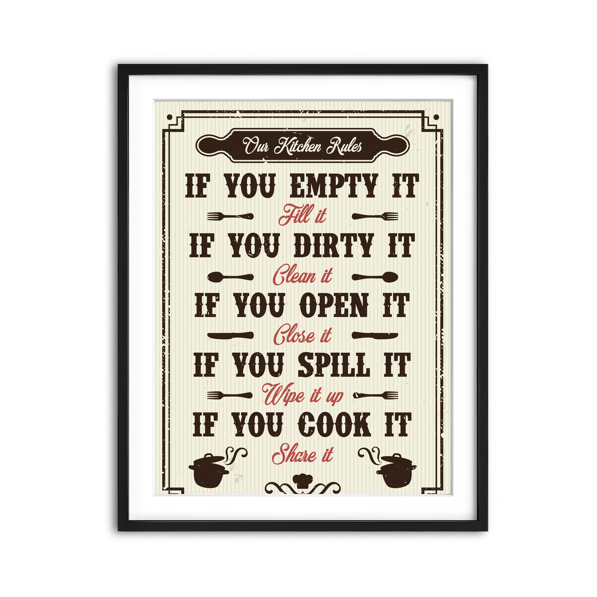 Framed Print 3x4 Black