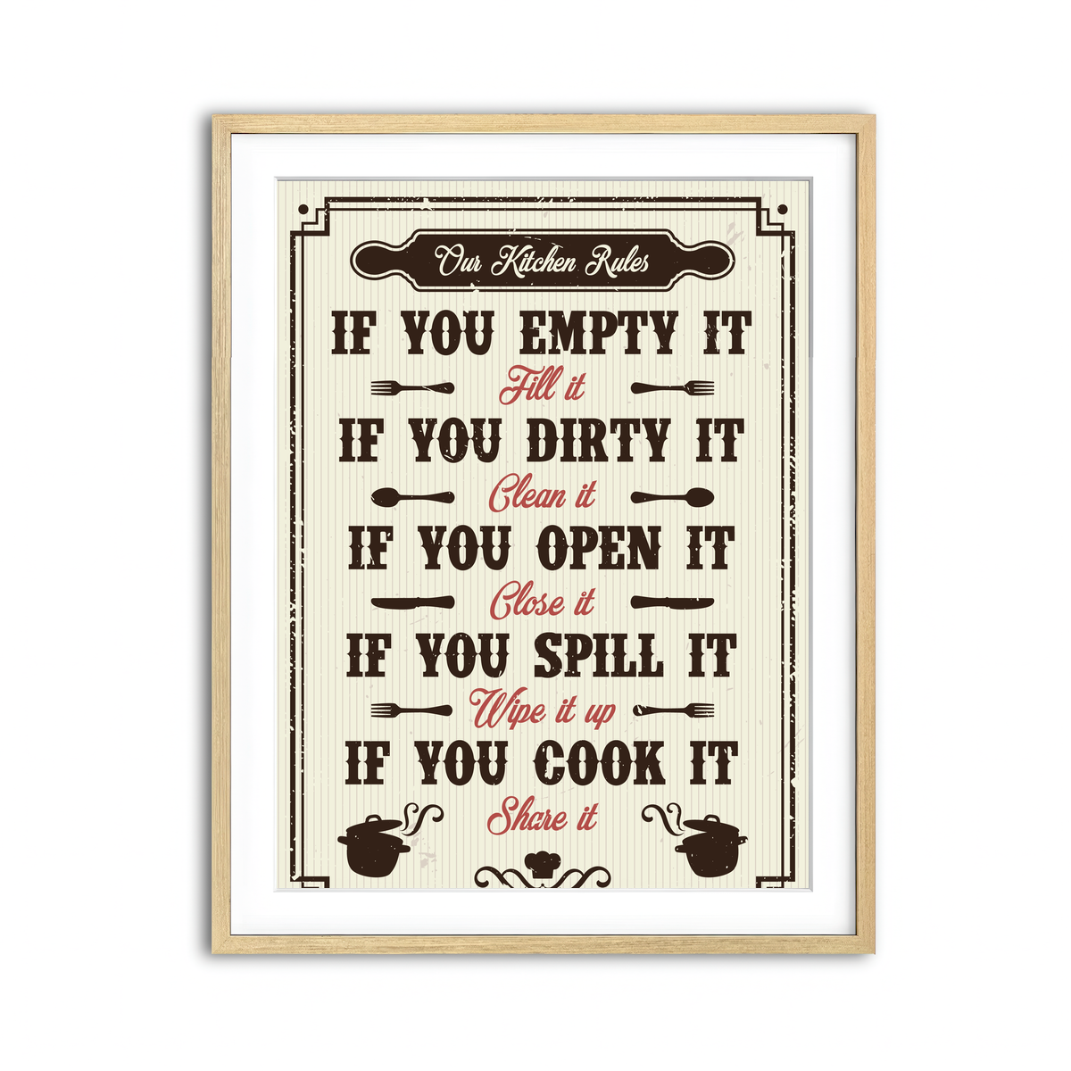 Framed Print 3x4 Natural