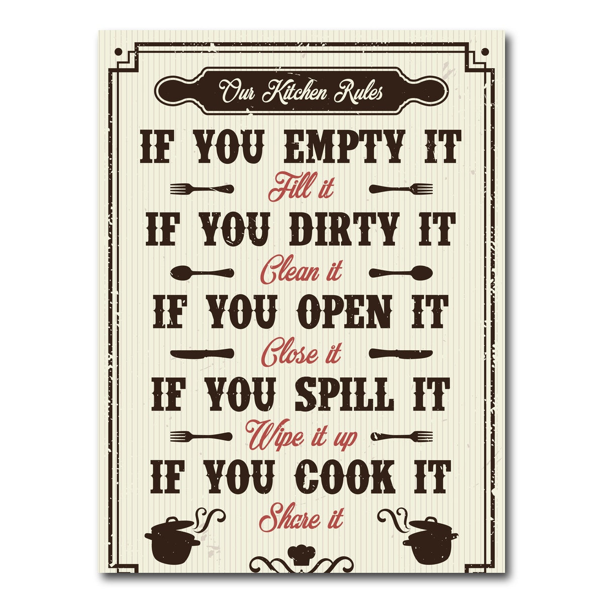 AUTO-MOCKUP WHITE | Kitchen Rules | 1 Piece | Gallery Wrap Canvas | group=3x4