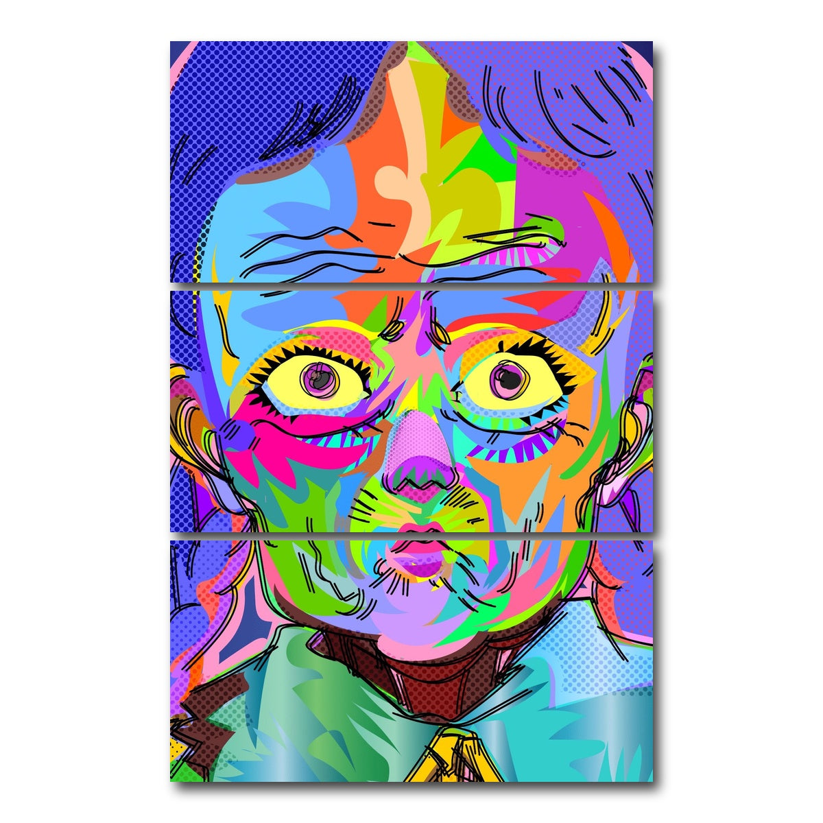 AUTO-MOCKUP WHITE | Kiyoko | 3 Piece | Gallery Wrap Canvas | group=12x24_stacked