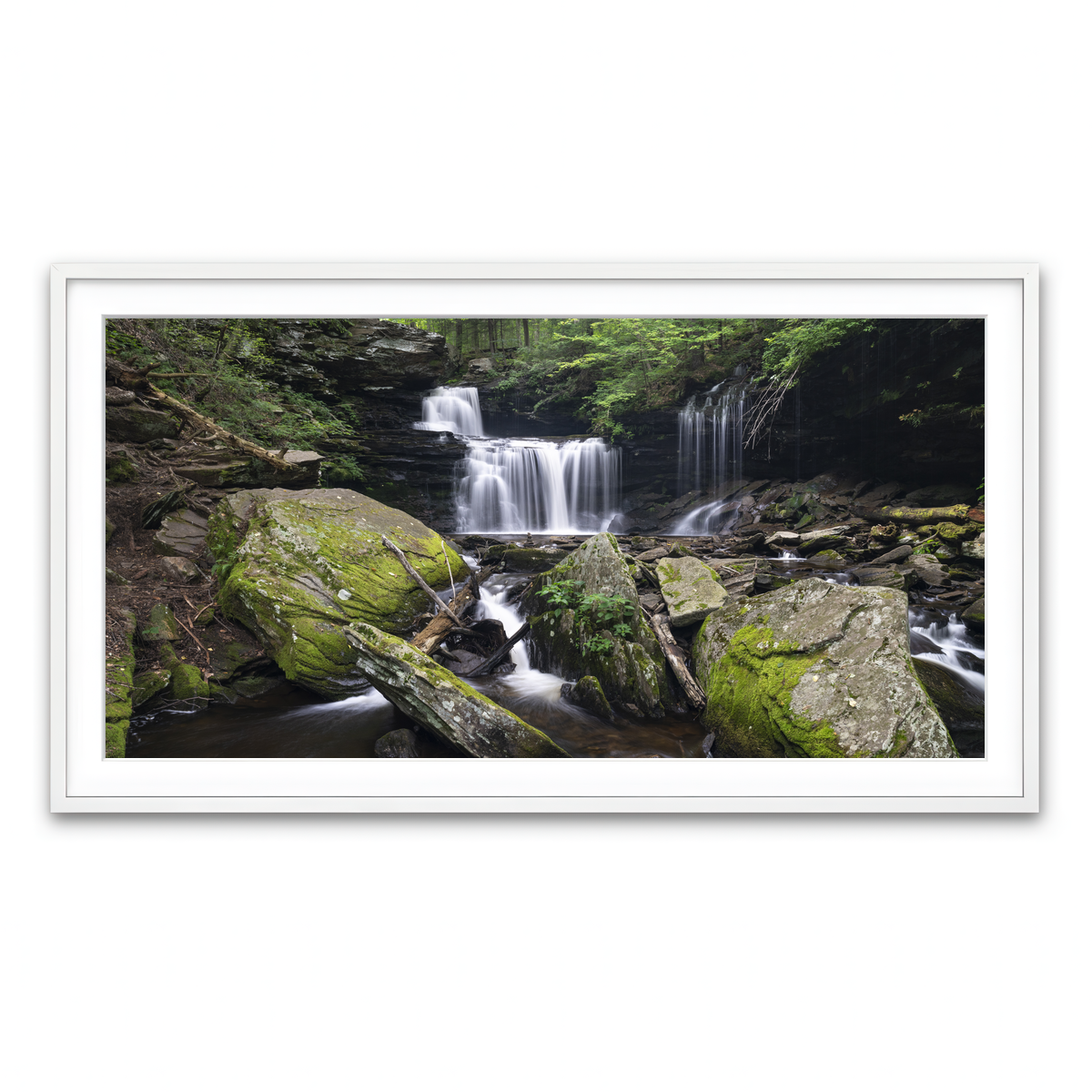 Framed Print 2x1 White