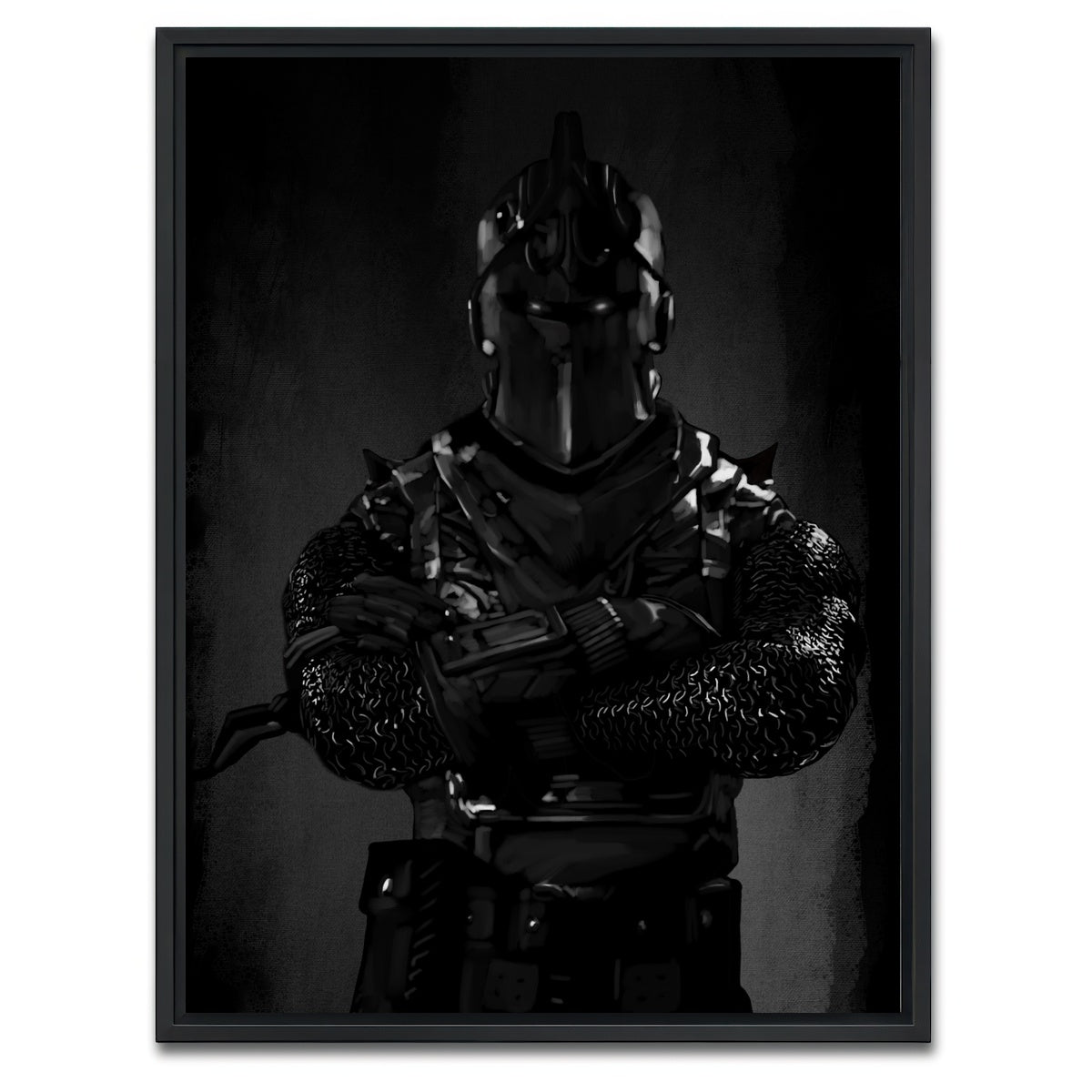 AUTO-MOCKUP WHITE | Knight Character | 1 Piece | Black Framed Canvas | group=3x4