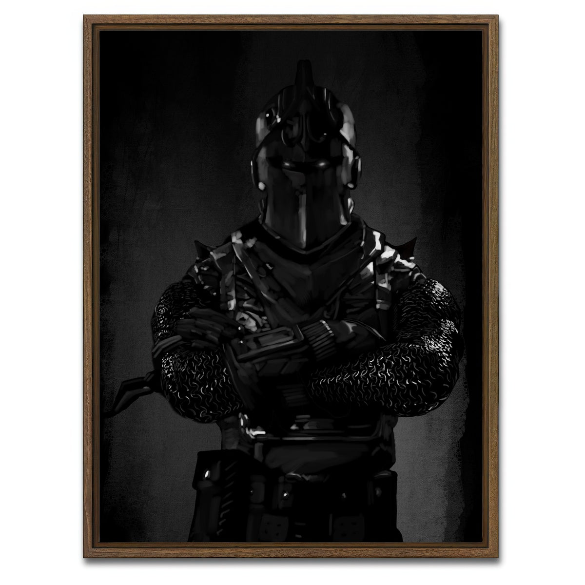 AUTO-MOCKUP WHITE | Knight Character | 1 Piece | Walnut Framed Canvas | group=3x4