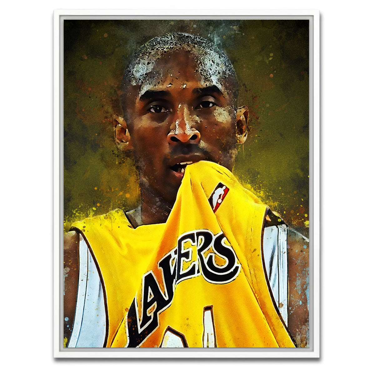 AUTO-MOCKUP WHITE | Kobe Bryant Paint | 1 Piece | White Framed Canvas | group=3x4
