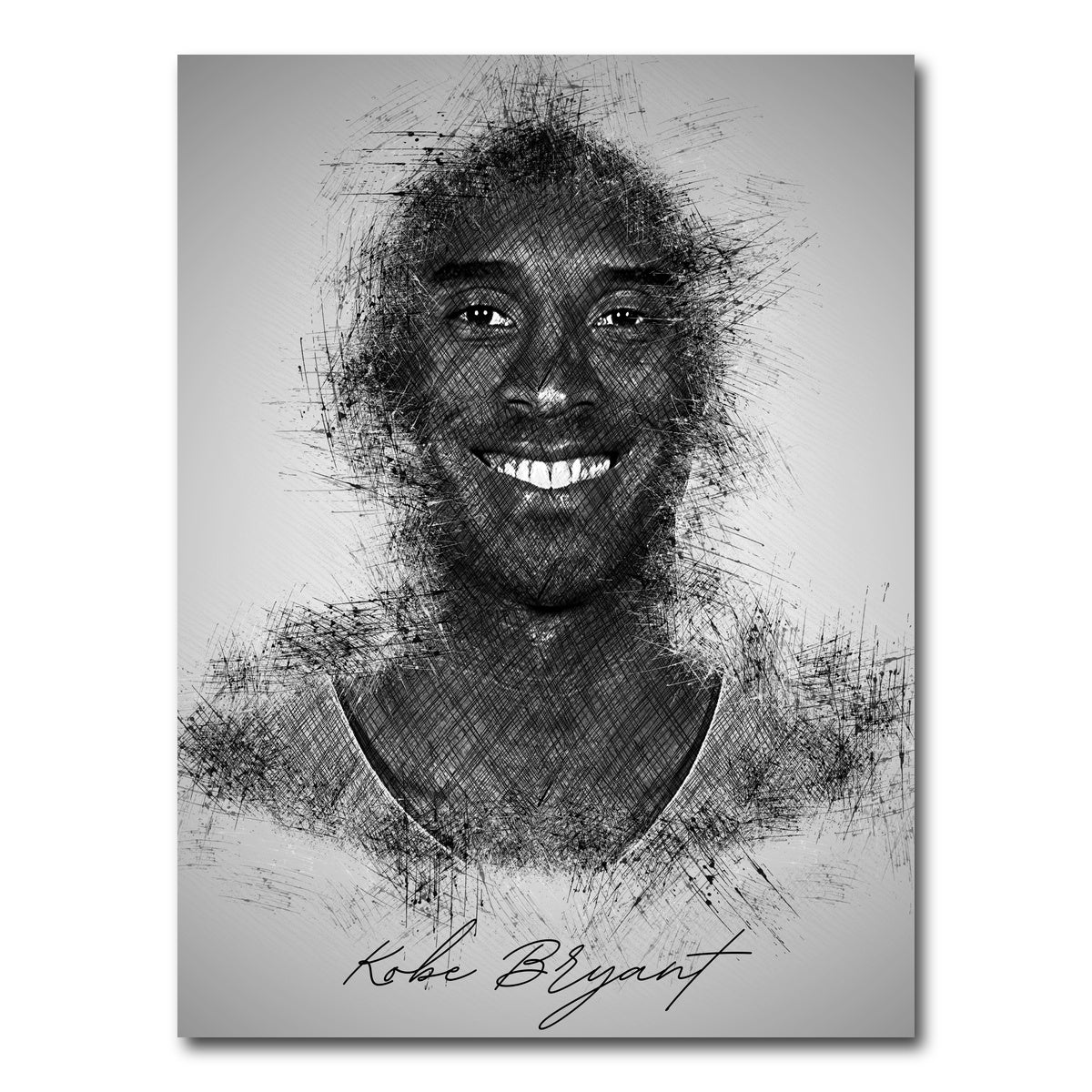 AUTO-MOCKUP WHITE | Kobe Bryant | 1 Piece | Gallery Wrap Canvas | group=3x4