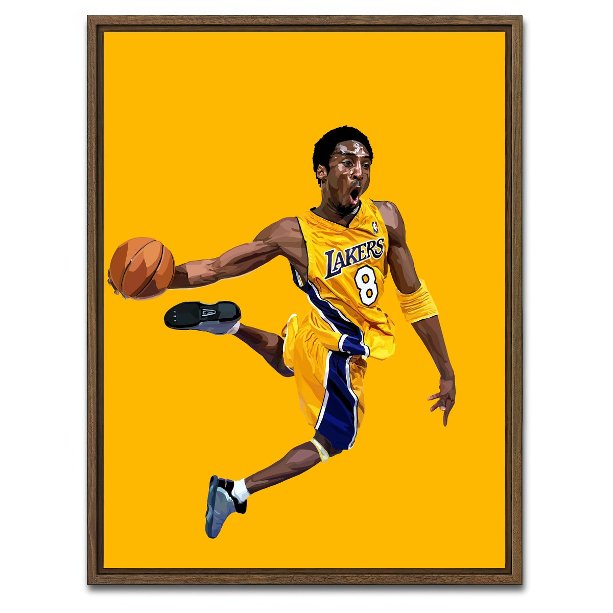 AUTO-MOCKUP WHITE | Kobe Dunk | 1 Piece | Walnut Framed Canvas | group=3x4