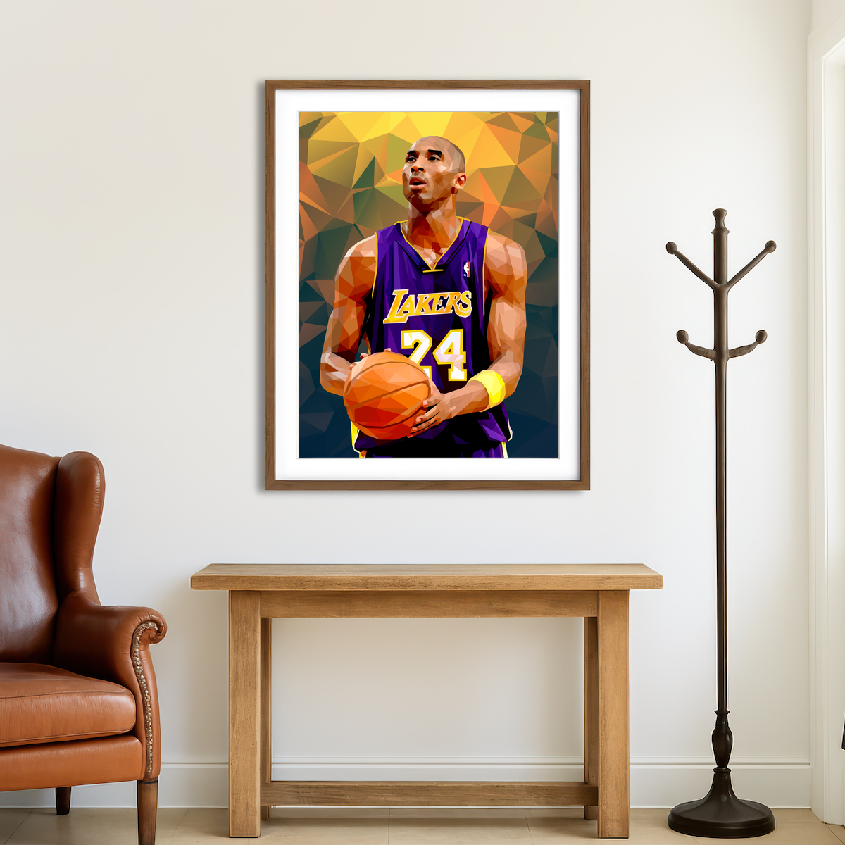 AUTO-MOCKUP ROOM | Kobe Orange Wall Art