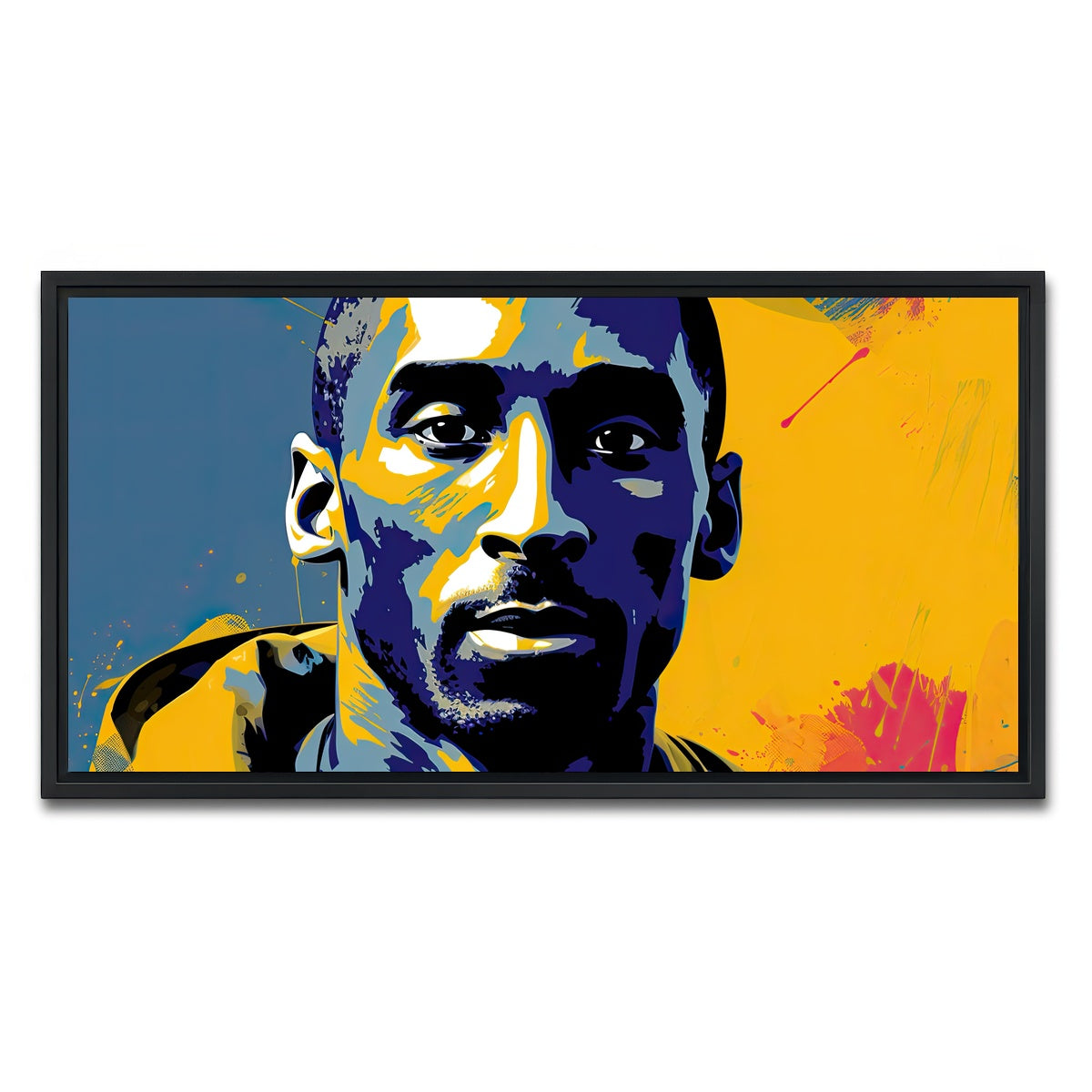 AUTO-MOCKUP WHITE | Kobe Warhol style | 1 Piece | Black Framed Canvas | group=2x1