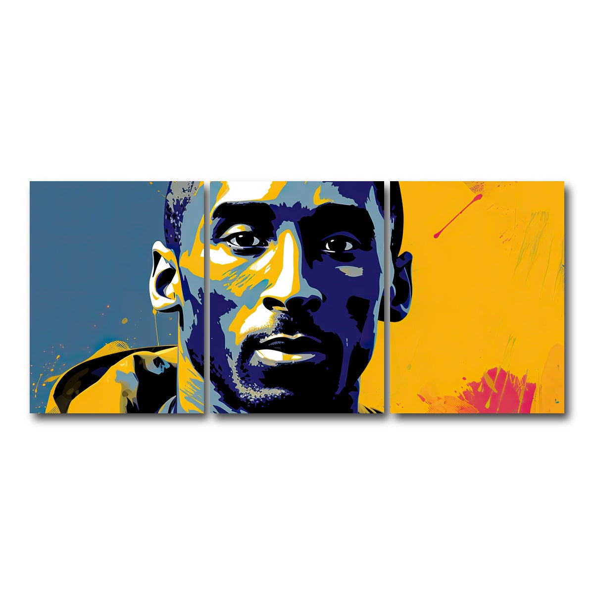 AUTO-MOCKUP WHITE | Kobe Warhol style | 3 Piece | Gallery Wrap Canvas | group=18x24